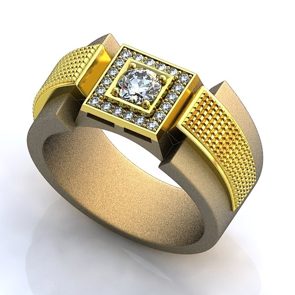 Фото кольцо мужское золотое кольцо